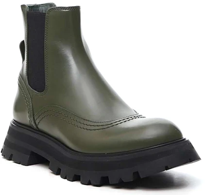 (W) Alexander McQueen Chelsea Boot 'Hijau Zaitun' 666367WHZ843241 Shop (W) Alexander McQueen Chelsea Boot 'Hijau Zaitun' 666367WHZ843241