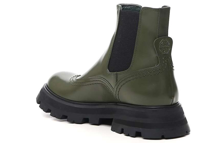 Purchase (W) Alexander McQueen Chelsea Boot 'Hijau Zaitun' 666367WHZ843241