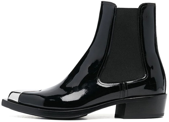 (Women) Alexander McQueen Chelsea Boot 'Punk Patent Black' 718854WIA3G1081 Buy (Women) Alexander McQueen Chelsea Boot 'Punk Patent Black' 718854WIA3G1081