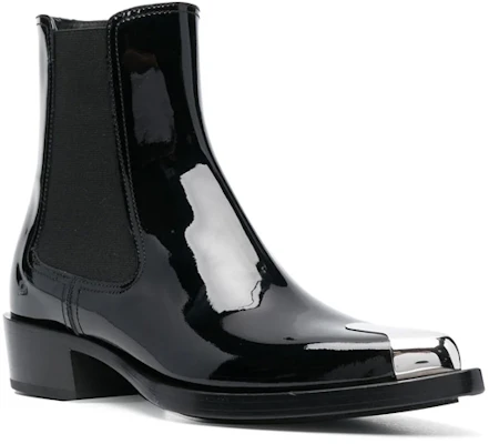 (Women) Alexander McQueen Chelsea Boot 'Punk Patent Black' 718854WIA3G1081 Order (Women) Alexander McQueen Chelsea Boot 'Punk Patent Black' 718854WIA3G1081