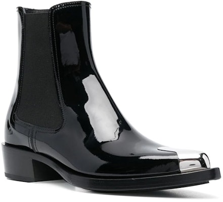 (Women) Alexander McQueen Chelsea Boot 'Punk Patent Black' 718854WIA3G1081 Order (Women) Alexander McQueen Chelsea Boot 'Punk Patent Black' 718854WIA3G1081