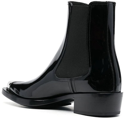 (Women) Alexander McQueen Chelsea Boot 'Punk Patent Black' 718854WIA3G1081 Lookbook (Women) Alexander McQueen Chelsea Boot 'Punk Patent Black' 718854WIA3G1081