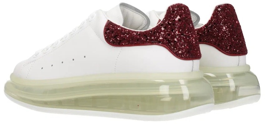 (W) Alexander McQueen Sepatu Oversized Sol Transparan 'Putih Burgundy Payet' 621718WHZ429726 Lookbook (W) Alexander McQueen Sepatu Oversized Sol Transparan 'Putih Burgundy Payet' 621718WHZ429726