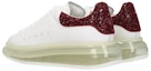 Lookbook (Women) Alexander McQueen Clear Sole Oversized Sneaker 'White Burgundy Sequins' 621718WHZ429726