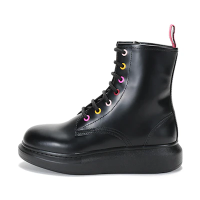 (W) Alexander McQueen Combat Boot 'Black'