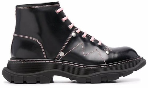 (W) Botas Alexander McQueen Tread con Costura Contrastada 'Negro Rosa' 595469WHZ881336 Order (W) Botas Alexander McQueen Tread con Costura Contrastada 'Negro Rosa' 595469WHZ881336