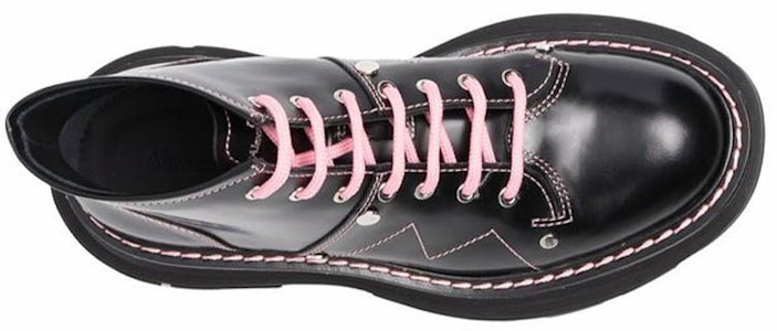 (W) Botas Alexander McQueen Tread con Costura Contrastada 'Negro Rosa' 595469WHZ881336 Shop (W) Botas Alexander McQueen Tread con Costura Contrastada 'Negro Rosa' 595469WHZ881336
