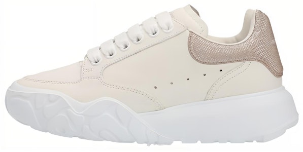 亞歷山大·麥昆 Alexander McQueen CourtCourt Trainer 皮革 低幫系帶 運動休閒鞋 女款 米色 Buy 亞歷山大·麥昆 Alexander McQueen CourtCourt Trainer 皮革 低幫系帶 運動休閒鞋 女款 米色