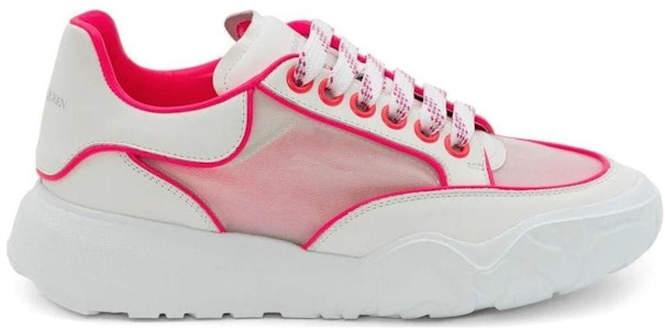 亞歷山大·麥昆 小牛皮綁帶運動鞋 女款 白粉色 Order 亞歷山大·麥昆 小牛皮綁帶運動鞋 女款 白粉色