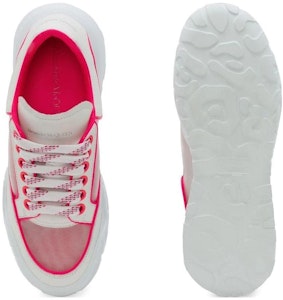 亞歷山大·麥昆 小牛皮綁帶運動鞋 女款 白粉色 Purchase 亞歷山大·麥昆 小牛皮綁帶運動鞋 女款 白粉色