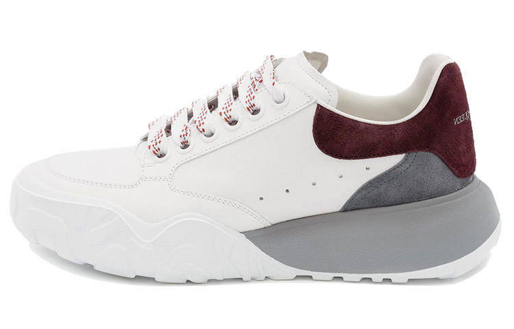(Women) Alexander McQueen Court Trainer 'White Burgundy' 633914-WHZ93-9609