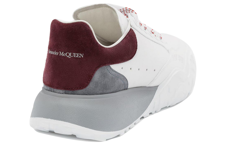 Shop (W) Alexander McQueen Court Trainer ''Blanc Bordeaux'' 633914-WHZ93-9609