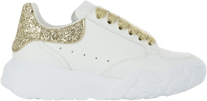 (Women) Alexander McQueen Court Trainer 'White Gold Glitter' 657566-WIA9G-9075 (Women) Alexander McQueen Court Trainer 'White Gold Glitter' 657566-WIA9G-9075