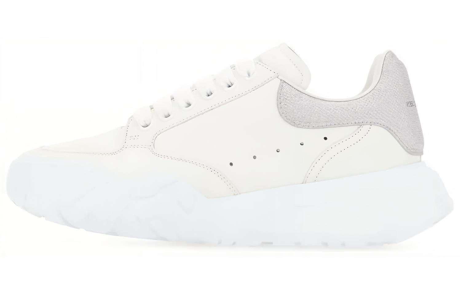(Women) Alexander McQueen Court Trainer 'White Leather' 733023WID689071