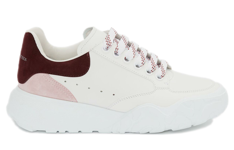 Order (W) Alexander McQueen Court Trainer ''Wit Roze Bordeaux'' 633915WHZ9B9634