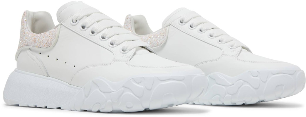 (Women) Alexander McQueen Court Trainer 'White Pink Glitter' 657566-WIA91-9395 Cheap (Women) Alexander McQueen Court Trainer 'White Pink Glitter' 657566-WIA91-9395