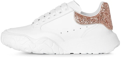 (Women) Alexander McQueen Court Trainer 'White Rose Glitter' 657566WIA929397 (Women) Alexander McQueen Court Trainer 'White Rose Glitter' 657566WIA929397