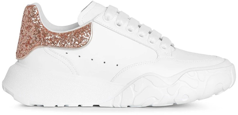 (Women) Alexander McQueen Court Trainer 'White Rose Glitter' 657566WIA929397 Order (Women) Alexander McQueen Court Trainer 'White Rose Glitter' 657566WIA929397