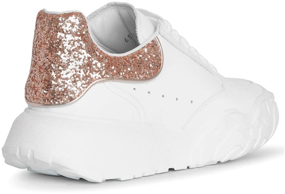 (Women) Alexander McQueen Court Trainer 'White Rose Glitter' 657566WIA929397 Shop (Women) Alexander McQueen Court Trainer 'White Rose Glitter' 657566WIA929397
