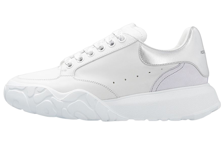 (Women) Alexander McQueen Court Trainer 'White Silver' 709033WIAAZ8879