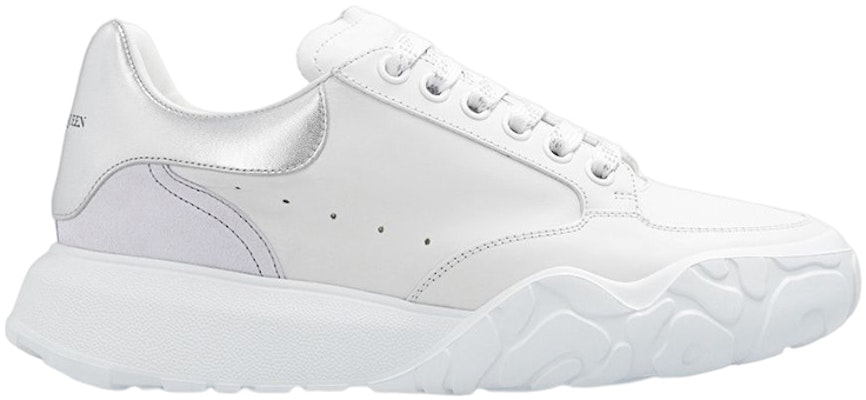 (W) 알렉산더 맥퀸 코트 트레이너 '화이트 실버' 709033WIAAZ8879 Order (W) 알렉산더 맥퀸 코트 트레이너 '화이트 실버' 709033WIAAZ8879