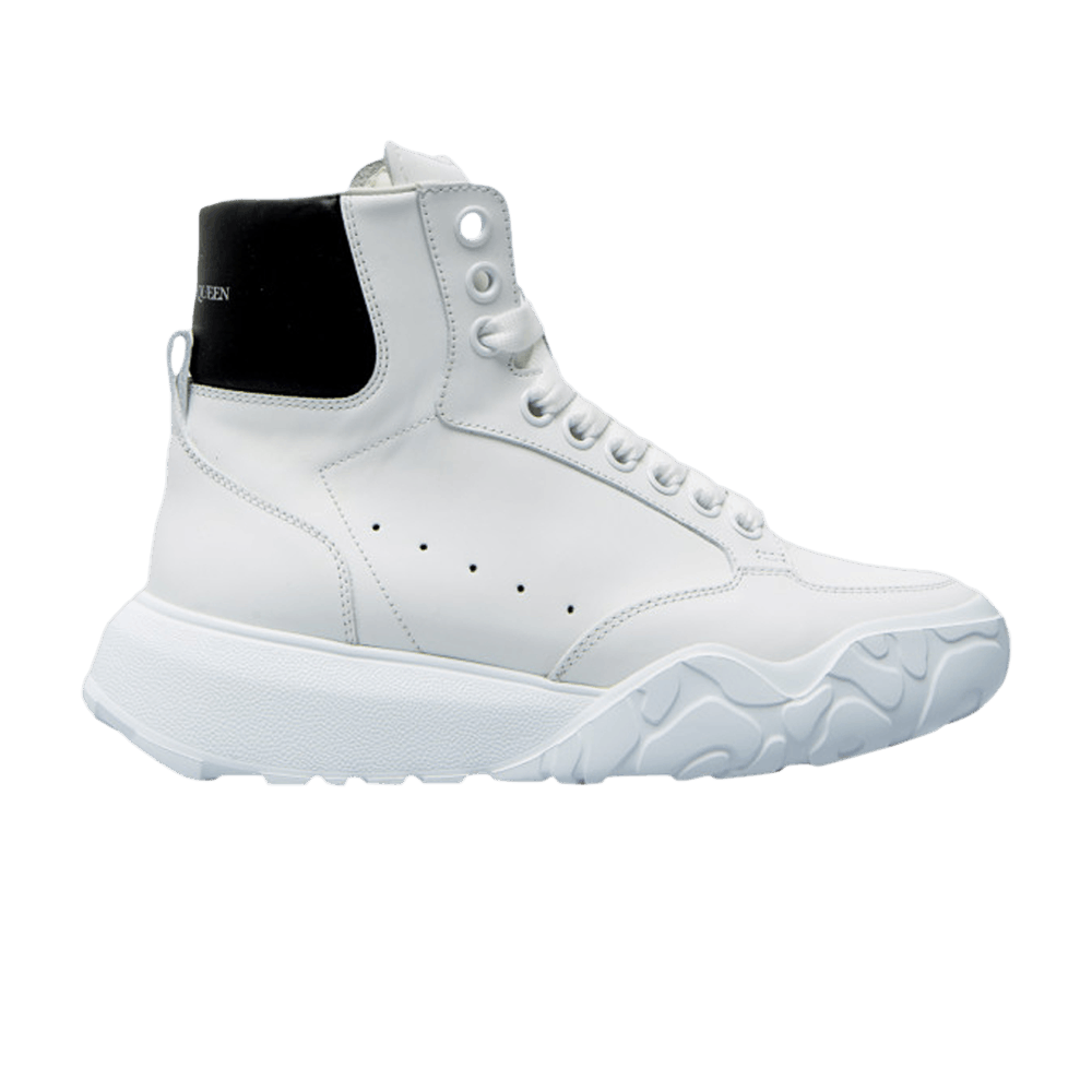 (Women) Alexander McQueen Court Trainer High 'White Black' 666380-WIA9I-9061