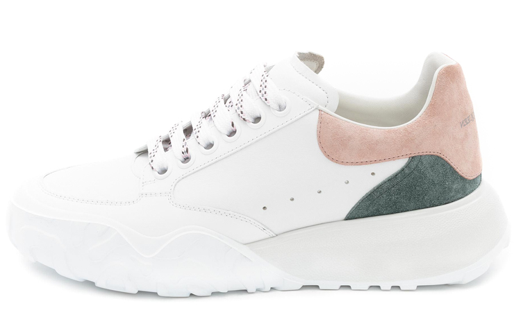 (Women) Alexander McQueen Court Trainer White Taffy Blue Shell Pink 633914WIA9C9914