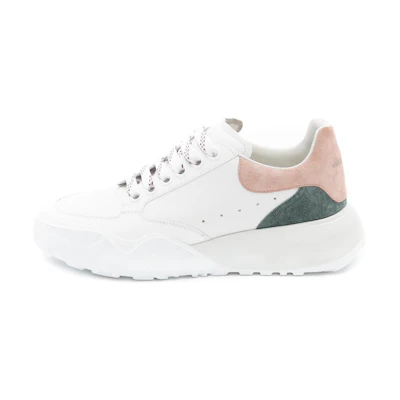 (W) Alexander McQueen Court Trainer White Taffy Blue Shell Pink