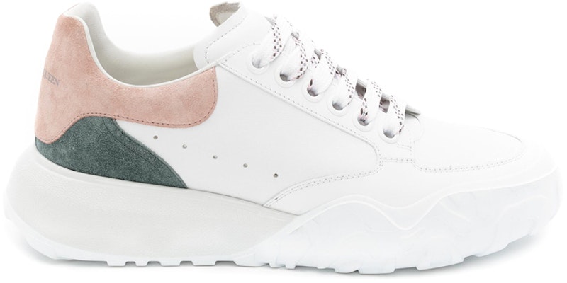 (Women) Alexander McQueen Court Trainer White Taffy Blue Shell Pink 633914WIA9C9914 Order (Women) Alexander McQueen Court Trainer White Taffy Blue Shell Pink 633914WIA9C9914