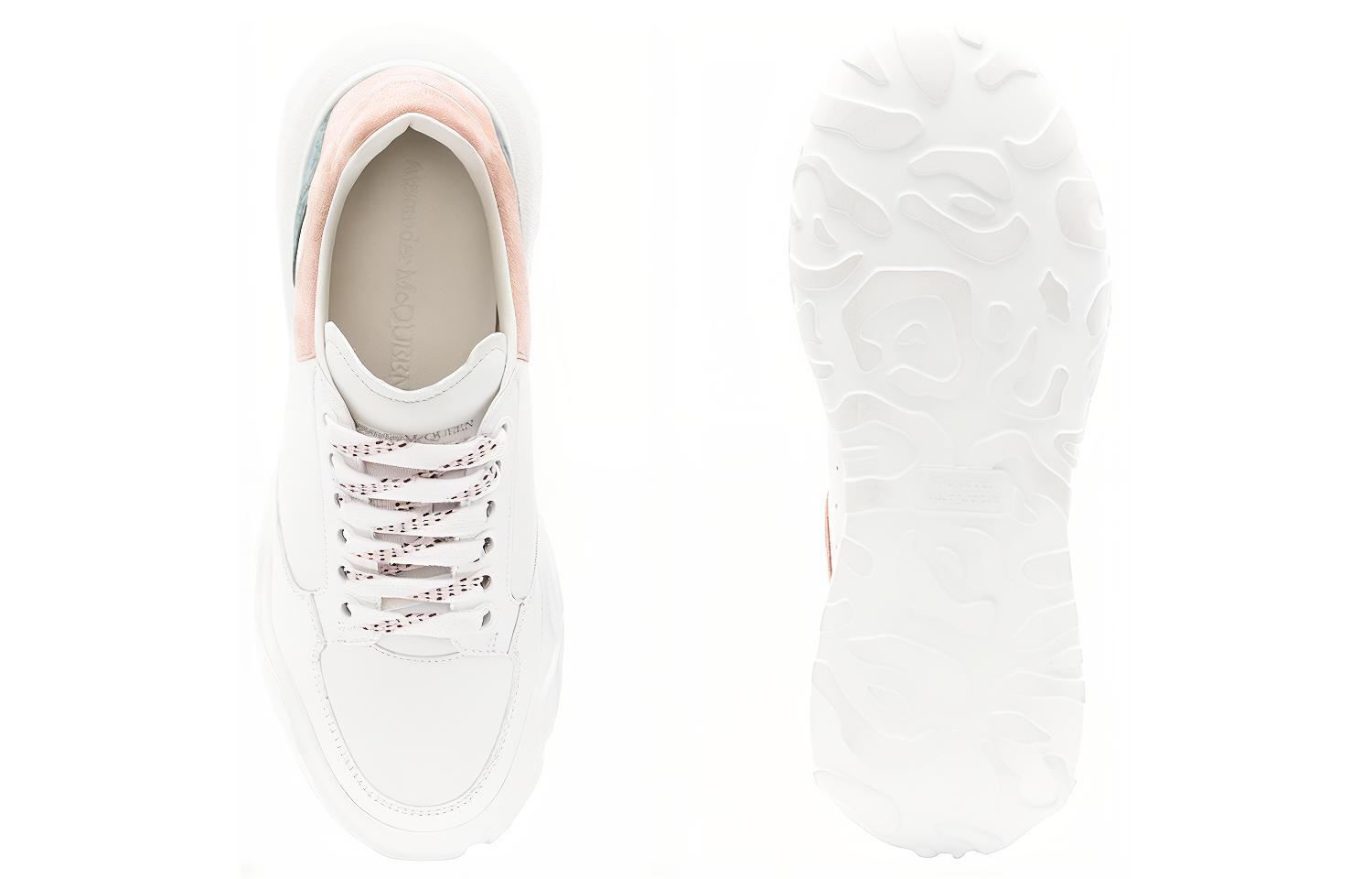 Shop Alexander McQueen 亞歷山大·麥昆 Court Trainer 舒適 繫帶 輕便 低幫 運動跑步鞋 女款 白色