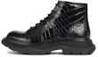 Buy (W) Alexander McQueen Kasut Boot Efek Buaya Hibrid 'Hitam' 633905WHYQ11000