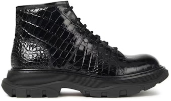 (W) Alexander McQueen Sepatu Hybrid Efek Buaya 'Hitam' 633905WHYQ11000 Order (W) Alexander McQueen Sepatu Hybrid Efek Buaya 'Hitam' 633905WHYQ11000