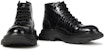 (W) Alexander McQueen Kasut Boot Efek Buaya Hibrid 'Hitam' 633905WHYQ11000