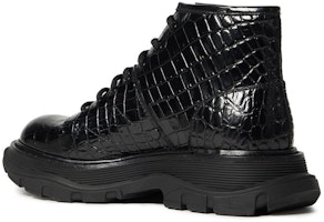 (W) Alexander McQueen Sepatu Hybrid Efek Buaya 'Hitam' 633905WHYQ11000 Shop (W) Alexander McQueen Sepatu Hybrid Efek Buaya 'Hitam' 633905WHYQ11000
