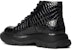 (W) Alexander McQueen Kasut Boot Efek Buaya Hibrid 'Hitam' 633905WHYQ11000