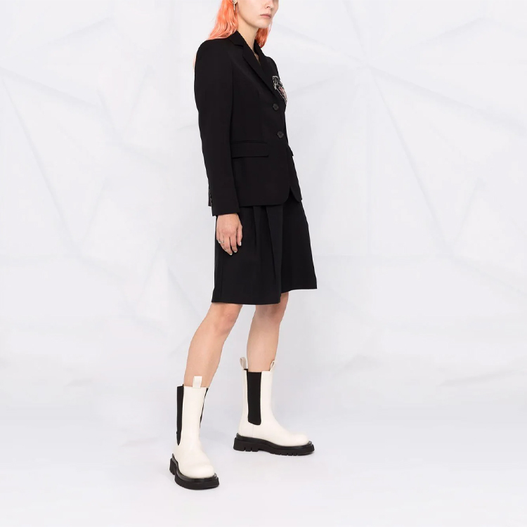 Purchase (W) Alexander McQueen 水晶心形鈕扣西裝外套 - 黑色 667502-QJACH-1000