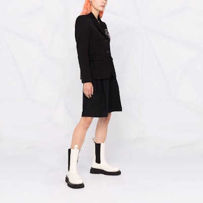 (W) Alexander McQueen 水晶心形鈕扣西裝外套 - 黑色 667502-QJACH-1000 Purchase (W) Alexander McQueen 水晶心形鈕扣西裝外套 - 黑色 667502-QJACH-1000