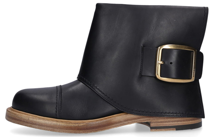 (Women) Alexander McQueen Cuff 'Black Calfskin Buckle' 621834WHXZ91088