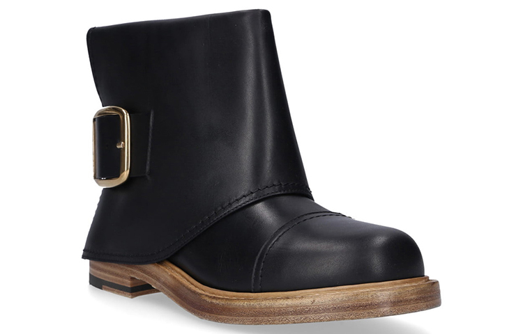 Lookbook (Women) Alexander McQueen Cuff 'Black Calfskin Buckle' 621834WHXZ91088