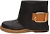(W) Alexander McQueen Cuff Black 'But Kasut Kulit Anak Lembu Tanned Sayuran' 621834WHXZ91980