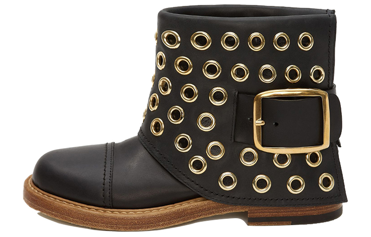 (Women) Alexander McQueen Cuff Low 'Black Leather' 621832WHXZ61088