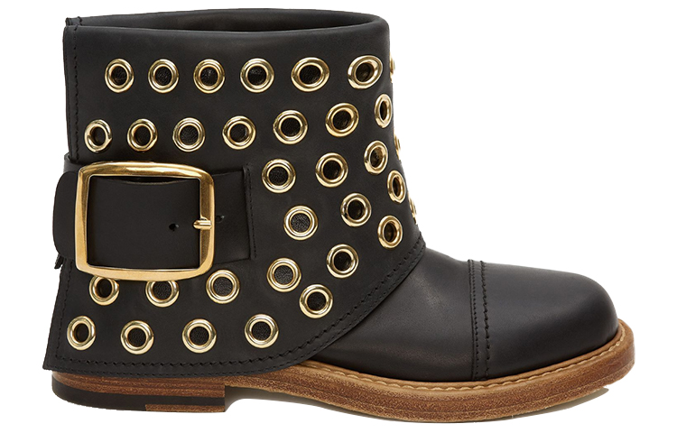 Order (Women) Alexander McQueen Cuff Low 'Black Leather' 621832WHXZ61088
