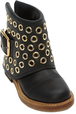 (Women) Alexander McQueen Cuff Low 'Black Leather' 621832WHXZ61088 Lookbook (Women) Alexander McQueen Cuff Low 'Black Leather' 621832WHXZ61088