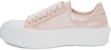 (W) Alexander McQueen Deck 'Rose Pink Satin Lace' Merah Jambu Satin' 708085W4SBB5969