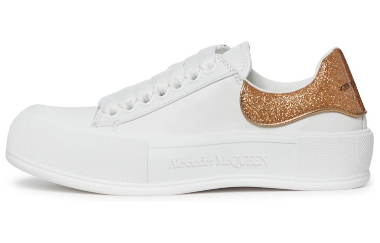 (Women) Alexander McQueen Deck 'White Gold' 702047WICEM9053