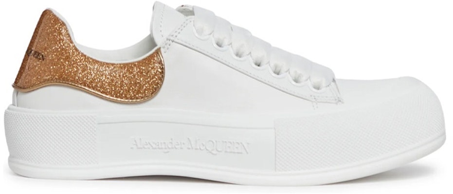 (W) Alexander McQueen Deck 'Putih Emas' 702047WICEM9053 Order (W) Alexander McQueen Deck 'Putih Emas' 702047WICEM9053