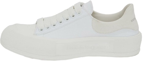 (Women) Alexander McQueen Deck Lace-Up Plimsoll 2021 'White' 654593-W4PQ1-9000 (Women) Alexander McQueen Deck Lace-Up Plimsoll 2021 'White' 654593-W4PQ1-9000