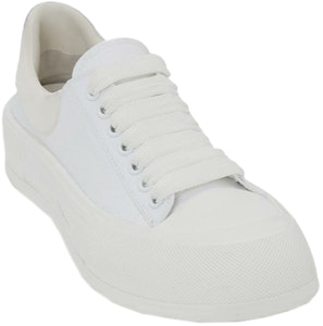 (W) Alexander McQueen Deck Lace-Up Plimsoll 2021 'Blanco' 654593-W4PQ1-9000 Order (W) Alexander McQueen Deck Lace-Up Plimsoll 2021 'Blanco' 654593-W4PQ1-9000