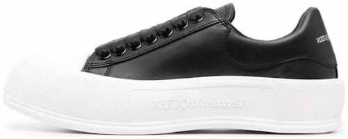 (Women) Alexander McQueen Deck Lace-Up Plimsoll 'Black White' 697121-WIAB6-1070 (Women) Alexander McQueen Deck Lace-Up Plimsoll 'Black White' 697121-WIAB6-1070