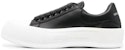 (W) Alexander McQueen Deck Kasut Plimsoll 'Hitam Putih' 697121-WIAB6-1070